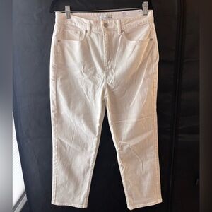 NWT Loft White Cropped Slim High Rise Jeans